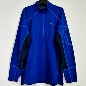 Columbia women's L Omni Heat Shotgun Pullover sports navy long sleeve sweatshirt